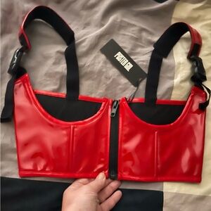 POSTER GIRL Red and Black Bra